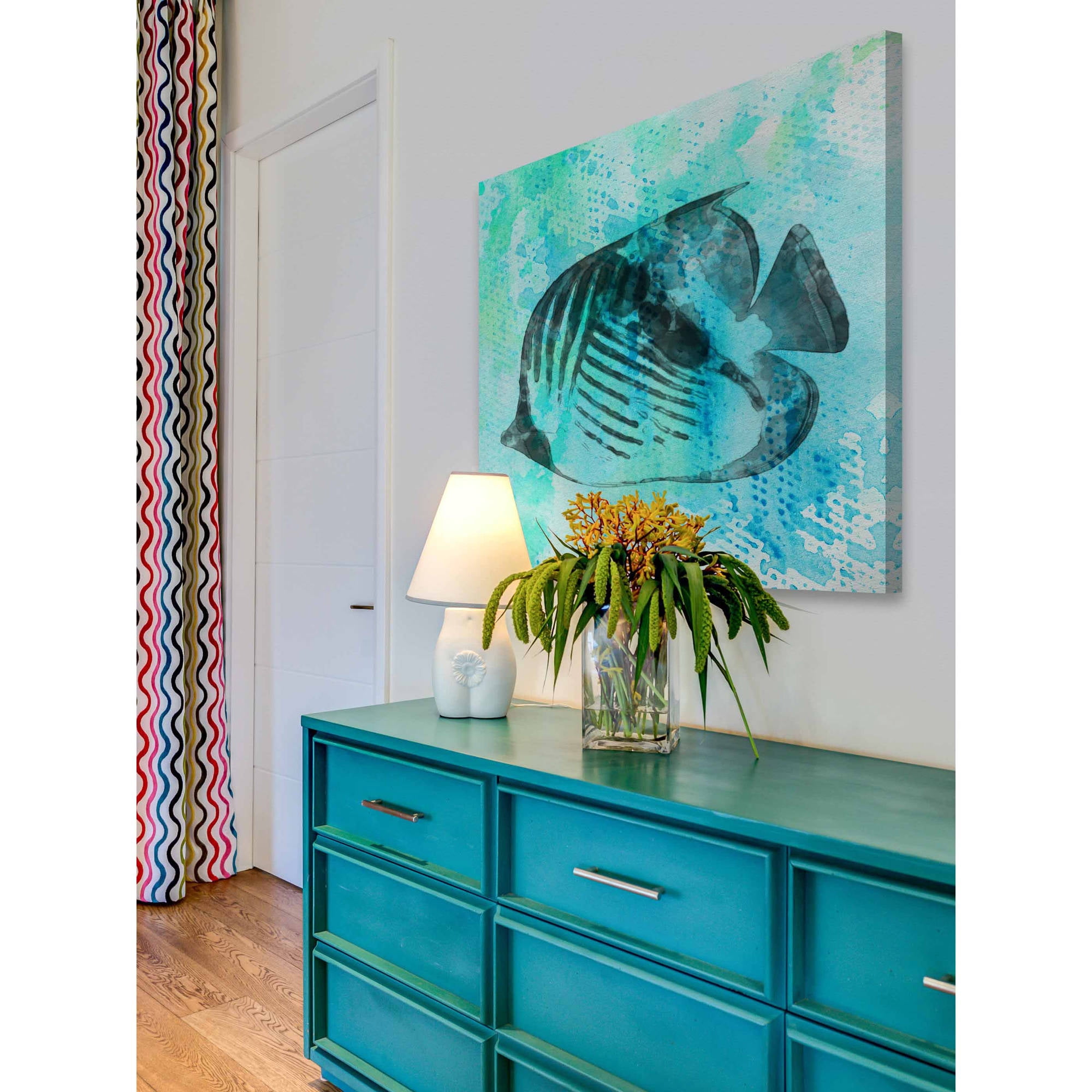 "The Blue Empire" Painting Print on Wrapped Canvas