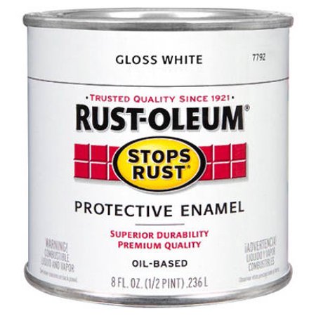 Stops Rust 1/2 PT Gloss White Enamel, Each