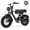 Black & Blue, variant on Blaze 16" Electric Bike for Adults/Teens, Peak 1200W 55 Miles 25Mph Full Suspension Fat Tire Electric Motorcycle,Blue