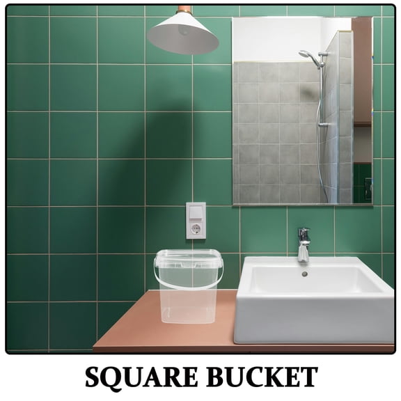 FENGGUIQU Clear PP Food Storage Container and Washing Basin for Parties, Multi-Purpose Bucket, 1 Piece