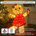 thumbnail image 4 of Starfree 42-inch Outdoor Gingerbread Christmas Yard Decoration 3D Gingerbread Girl Christmas Holiday Decor Outdoor Lawn Decoration with LED Lights, 4 of 10