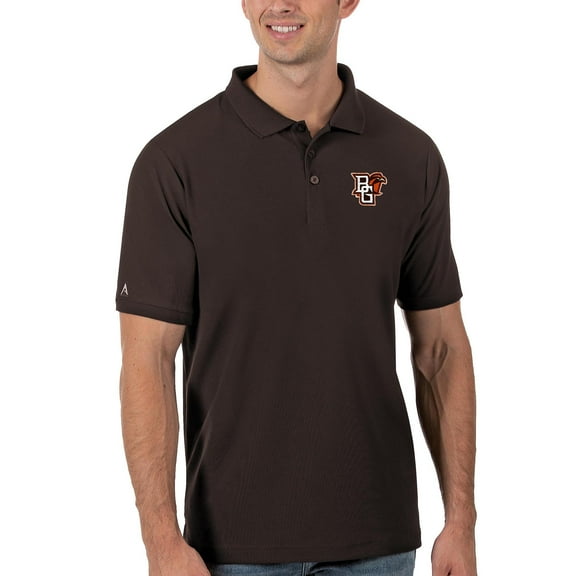 Men's Antigua Brown Bowling Green St. Falcons Legacy Pique Polo