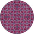 thumbnail image 1 of Ahgly Company Tapis Rond Lavable en Machine Intérieur Transitionnel Lilas Violet Riche, 5 Pieds Rond, 1 of 7