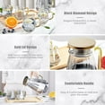 thumbnail image 3 of DUJUST Black Diamond Glass Pitcher with 4 Cups, 1 Tray, Elegant Design Water Pitcher with Handle, Decoration for Room, High Durability Water Glass Carafe for Ice Tea Pot, Beverage, Hot/Cold Coffee, 3 of 5