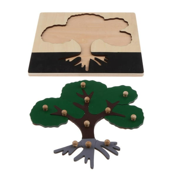 MONTESSORI JUGUETE de ANIMAL / PEG JIGSAW puzzle children toys Árbol