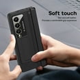 thumbnail image 7 of Case for Samsung Galaxy Z Fold 4 with Kickstand, PU Leather Hinge Protection & Full Body with Built-in Screen Protector PC Protective Phone Stand Case for Samsung Galaxy Z Fold 4G, Black, 7 of 7