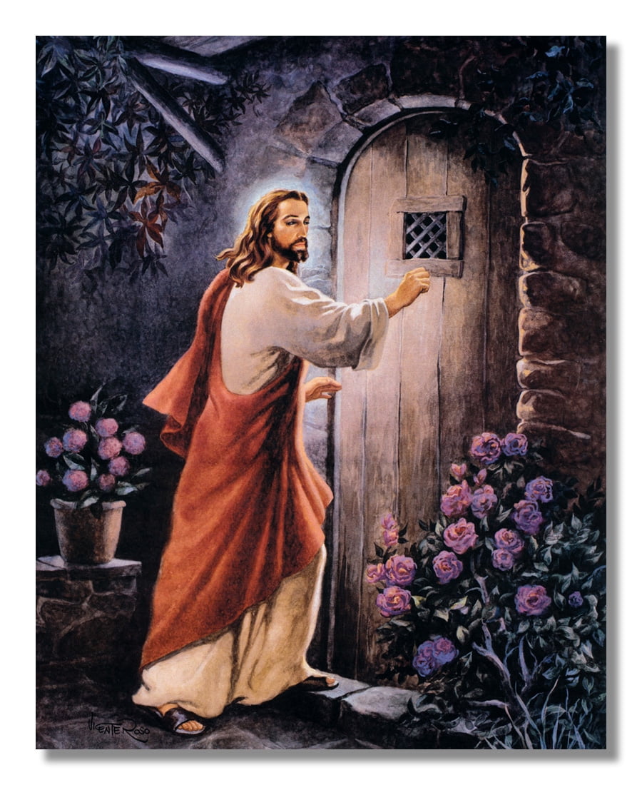 African American Black Jesus Knocking at Your Door Wall Picture 8x10 Art Print 