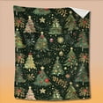 thumbnail image 2 of YELEE Thorw Blanket Unique Gifts for Christmas Green Xmas Tree Soft Cozy Blanket Meaningful Present for Christmas Family Party 50"x60", 2 of 7