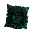 thumbnail image 4 of menolana 3D Flower Throw Pillow Cover ,Xmas Cushion Floral Cover ,19.69 x19.69 inch Flowers Pillow Case for Festival ,Couch Decoration Green Square, 4 of 8