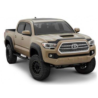 Bushwacker by RealTruck Pocket/Rivet Style Front & Rear Fender Flares | 4-Piece Set, Black, Smooth Finish | 30922-02 | Compatible with 2016-2022 Toyota Tacoma