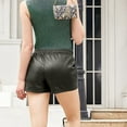 thumbnail image 6 of Leesechin Womens Faux Leather Shorts Casual Pu Leather Shorts, 6 of 9