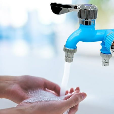 

Gifts Klycj 90 Degree Double-Valve Water Tap Double External Control Durable Brass Faucet For Home Outdoor Garden