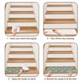 thumbnail image 6 of Hibiscus Flower Stair Treads Non Slip for Steps Summer Tropical Palm Leaf Teal Green Layered Leaf 15 Pcs Reusable Adhesive Stair Runner Mats for Dogs Elders Carpet Treads Rugs for Staircase 8x30 In, 6 of 9
