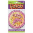 thumbnail image 1 of Unique Party 18 Inch Pink Birthday Princess Round Foil Balloon, 1 of 1