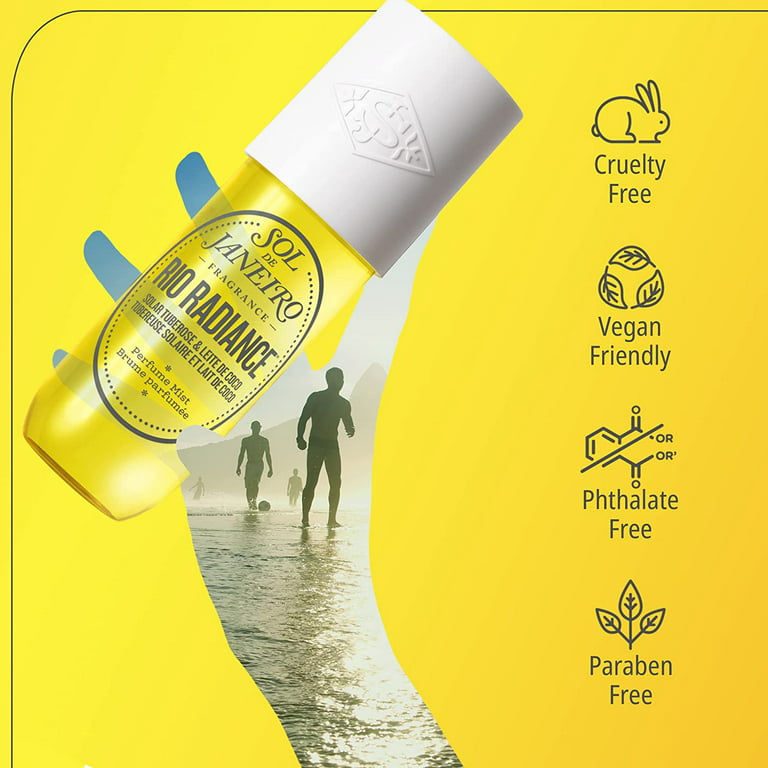 SOL DE JANEIRO Body Fragrance Mist - Rio Radiance Perfume Mist Solar Floral  & Beachy Hair & Body Perfume Spray - 8.1 fl (240ml)
