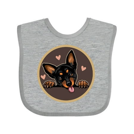 

Inktastic Miniature Pinscher Dog Cute Girls Baby Bib