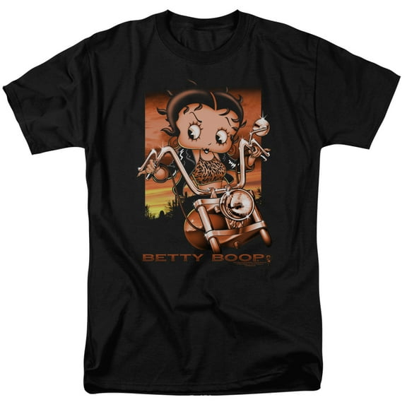 Betty Boop Men's  Sunset Rider T-shirt Black