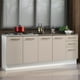 thumbnail image 2 of Kit de Cocina MADESA 2 Muebles 3 Cajones 4 Puertas Blanco/Crema Agata, 2 of 5
