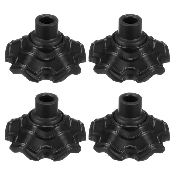 Uxcell 4-Pack Camping Chair Foot Pads, 13mm Plastic Folding Camp Chair Replacement Feet for Hiking/Picnic [Black]