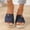 Blue, variant on Women's Plus Size Linen Espadrille Wedge Slide Sandals, Open Toe Comfort Mules, Breathable and Lightweight for Summer, Casual Wear and Outdoor Activities Gray 37