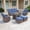 Blue, variant on Unnifurnzi 2 Pieces Wicker Patio Furniture Set Outdoor Conversation Set for Garden,Porch,Backyard, Blue