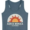 thumbnail image 3 of Instant Message - Santa Monica Caluifornia - Sunset - Women's Racerback Tank Top, 3 of 6