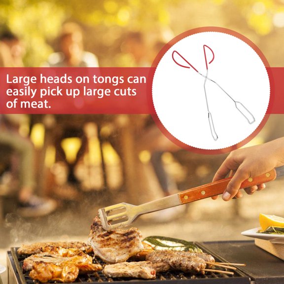 ETEREAUTY Stainless Steel BBQ Tong Multipurpose Tool for Kitchen, Home, Outdoor Grilling and Party Use