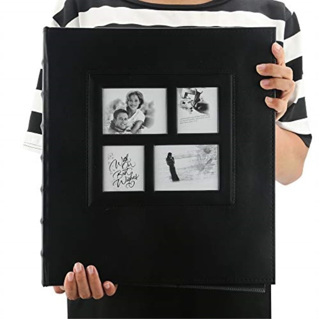 siveit 500 photo picture album extra large capacity leather cover