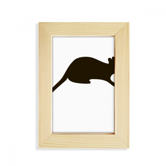 Black Mouse Animal Portrayal Desktop Display Photo Frame Picture Art Painting 5x7 inch