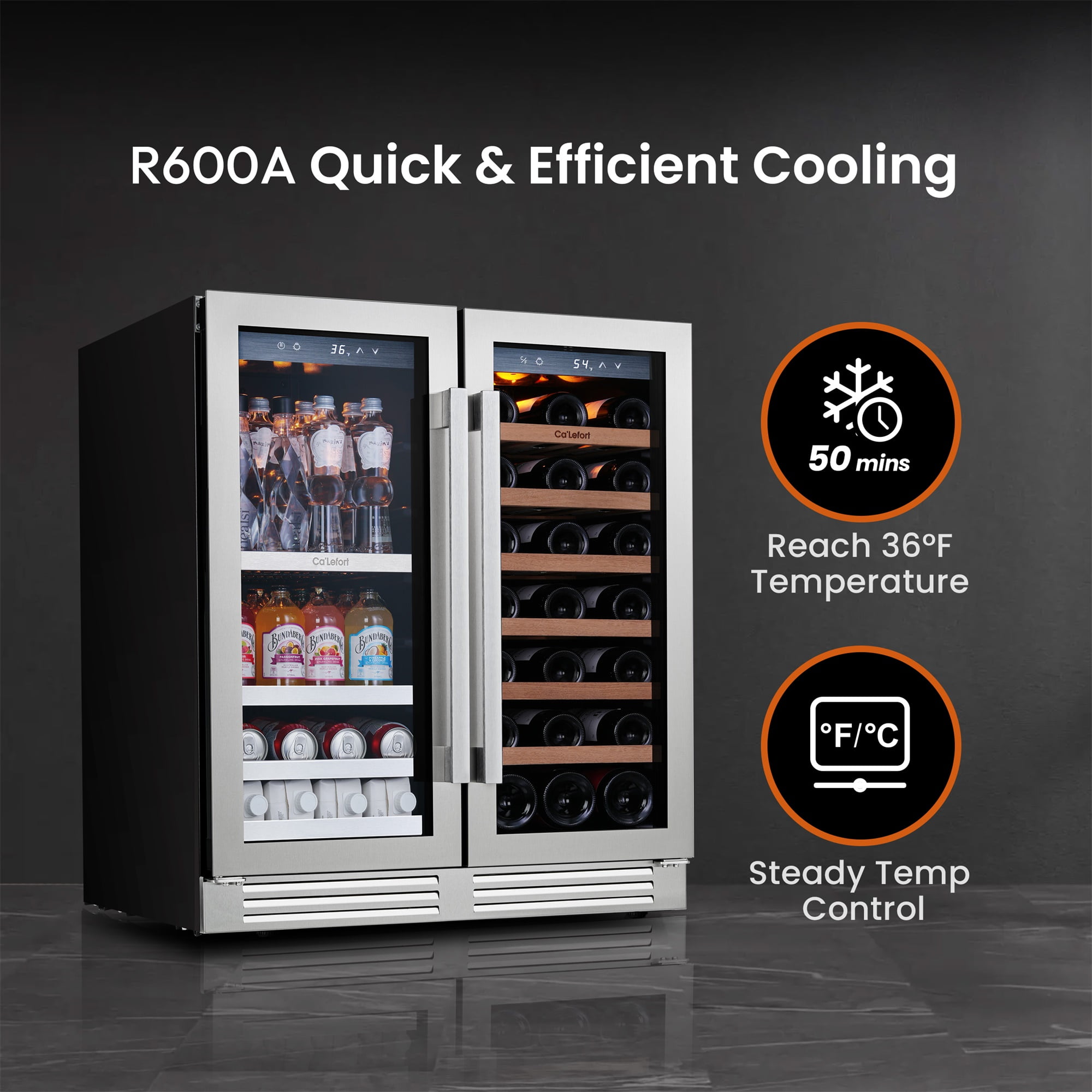 カロW　 F Ca'Lefort Dual Zone Beverage Refrigerator and Electric