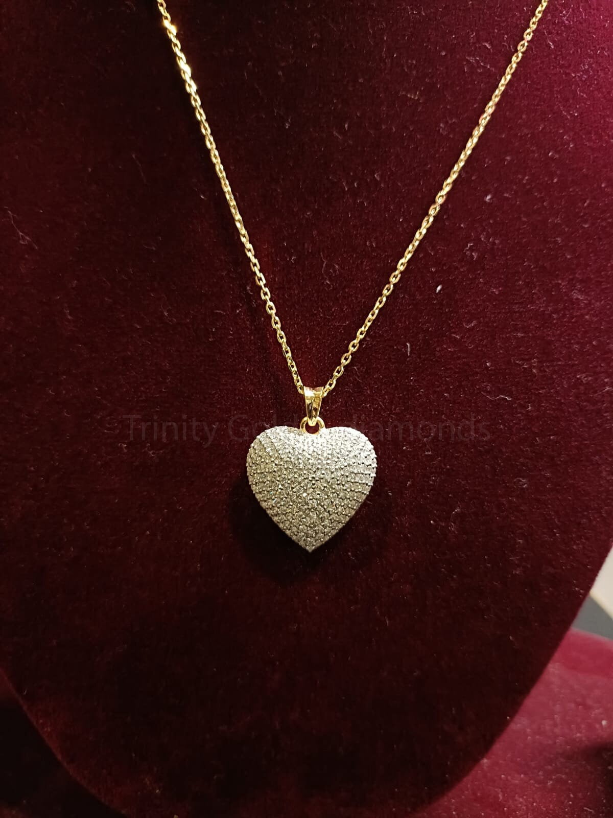 MOISSANITE DIAMOND HEART Pendant â€¢ Pave Diamond Heart Pendant â€¢ Gift For Women Necklace â€¢ Valentine Heart Jewelry â€¢ Best Friend Gift â€¢