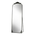 thumbnail image 4 of BEAUTYPEAK 66"x21" Arched Full Length Mirror Metal Vintage Mirror Baroque Style,Black, 4 of 9