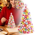 thumbnail image 2 of Dreamy Beaded Christmas Tree DIY Kit With Pins And Star Topper, Handmade Holiday Craft Set, Beaded Tabletop Decor For Adult Creative Home Decoration, 2 of 6