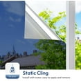 thumbnail image 5 of rabbitgoo One Way Window Film Daytime Privacy Mirror Window Tint for Home Office, Heat Control Sun Blocking Anti UV Reflective Tinting Film Glass Window & Door Covering, Blue Silver, 5 of 10