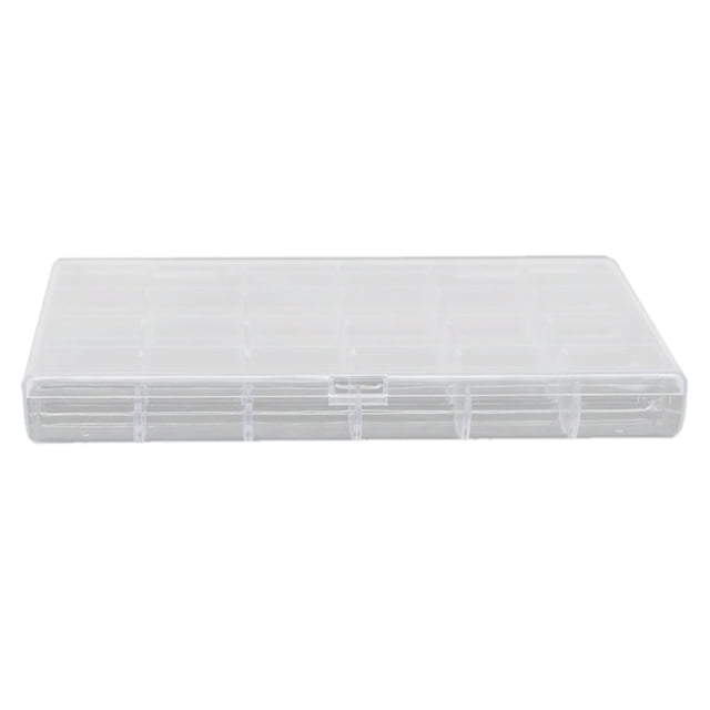 Portátil 24 rejils PP contenedor de almacenamiento caja abalorios organizador estuches para nueces, dulces, píldoras, botones, Macarena Estuche de maquillaje de almacenamiento vacío