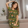 thumbnail image 3 of Naloa Mushroom Leaf Print Women Nightgowns,Womens Loungewear,Short Sleeve Sleepwear,Comfy Ladies Nightdress, 3 of 6