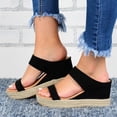 thumbnail image 5 of Summer Sandals For Women Solid Color Ankle Buckle Sandal For Dresses Jeans Skirts Short Pants-26Black43, 5 of 5