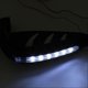 thumbnail image 2 of Pair of Universal Motorcycle Handlebar Hand Guards LED Light Black, 2 of 2