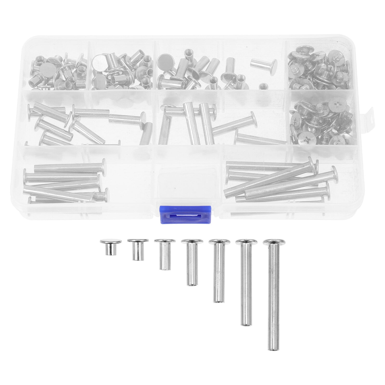 HONMEET Basious 80-Piece Stainless Steel Round Binding Screws for , Office, Wet Environments, 1.8×0.2×0.2in Set
