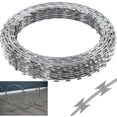 thumbnail image 2 of Barbed Wire Fence 50 Foot 1 Roll Galvanized Steel Barbed Wire Fence for Garden Security Protection, 2 of 8