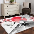 thumbnail image 4 of Pink Floral Area Rug 4'x6', Tree Birds Retro Art Botanical Mountain Washable Non-Slip Rugs, Low Pile Large Carpet for Living Room Bedroom Dining Room Kitchen Office Indoor Mat, 4 of 9