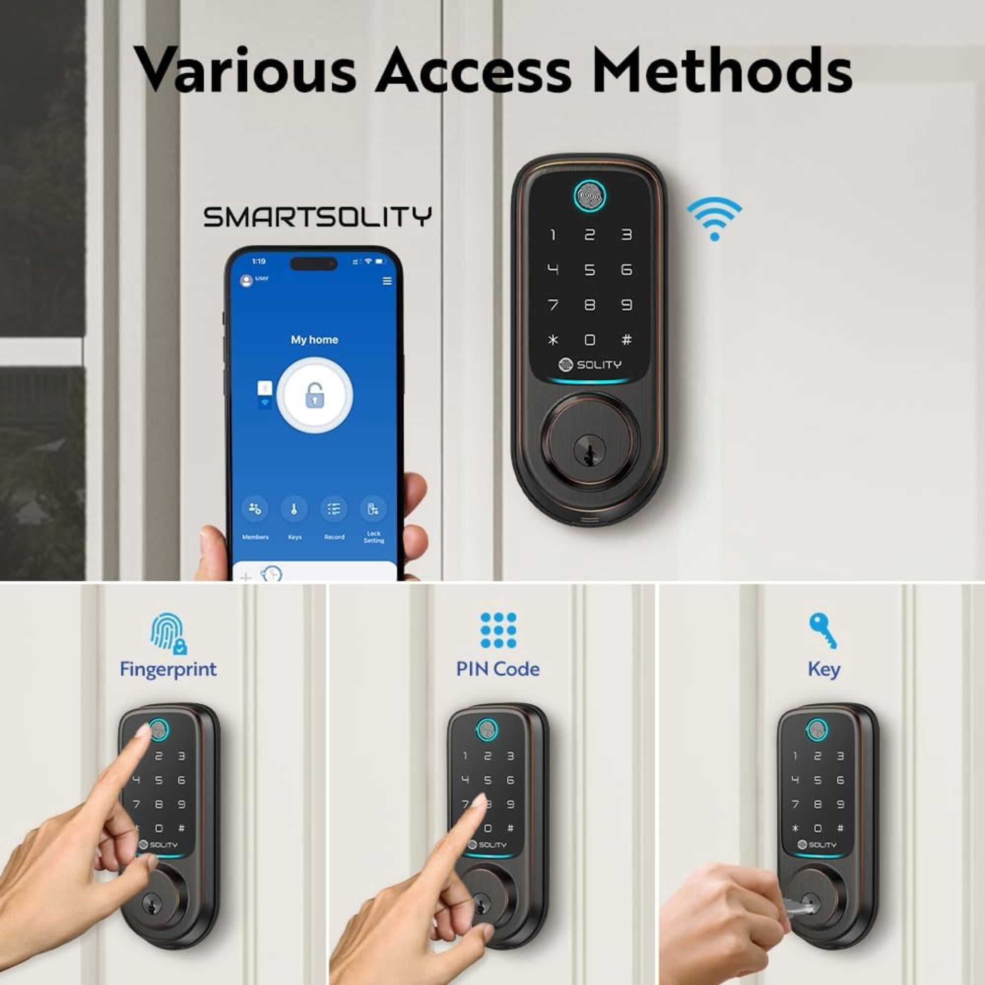 Solity GT10BKBZ Oil-Rubbed Bronze Smart Lock