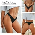 thumbnail image 3 of 3 Unids/set Mujeres Tangas De Algodón Suave G-String Sexy V Cintura Ropa Interior M-XL Niña Tangapangjing, 3 of 4
