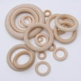 thumbnail image 4 of Phenofice 100 Pcs Anneaux en Bois à Grand Trou pour Accessoires de Rideaux et Fêtes, 4 of 8
