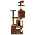 thumbnail image 5 of ZENY 53" Cat Tree Multi-Levels Condos Scratching Post Tower Play House, Brown, 5 of 11