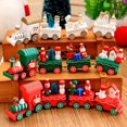 thumbnail image 4 of Tren de Navidad, decoración navideña de madera pintada para Navidad, adorno de mesa para decoración de fiestas y festivales, 4 of 5