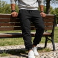 thumbnail image 3 of Yungyresw Fall Joggers Pants For Men Drawstring Waist Warming Tapered Athletic Trousers Soft Comfortable Casual Cargo Pants Black XXXL, 3 of 7