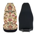 thumbnail image 6 of POLERO Vintage Floral Pattern Breathable Vehicle Seat Covers for Automotive, Polyester Fabric Car Decor Car Seat Covers Van, 6 of 13