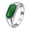 Silver Green, variant on Women's Stainless Steel 8mm Simple Vintage Thin Square Gemstone Stacking Signet Pinky Ring Silver Plated Green Size 6