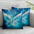 thumbnail image 3 of HENGT Blue Dragonfly Throw Pillow Covers,Glowing Pillow Cases Decorative Square Pillowcases for Home Bed Sofa Living Room Farmhouse Outdoor, 3 of 5